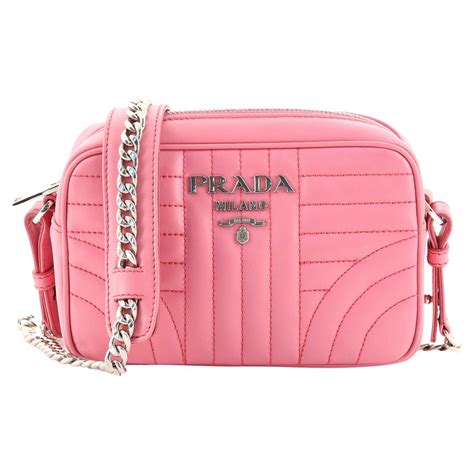 prada mini diagramme leather bag|prada camera bag red.